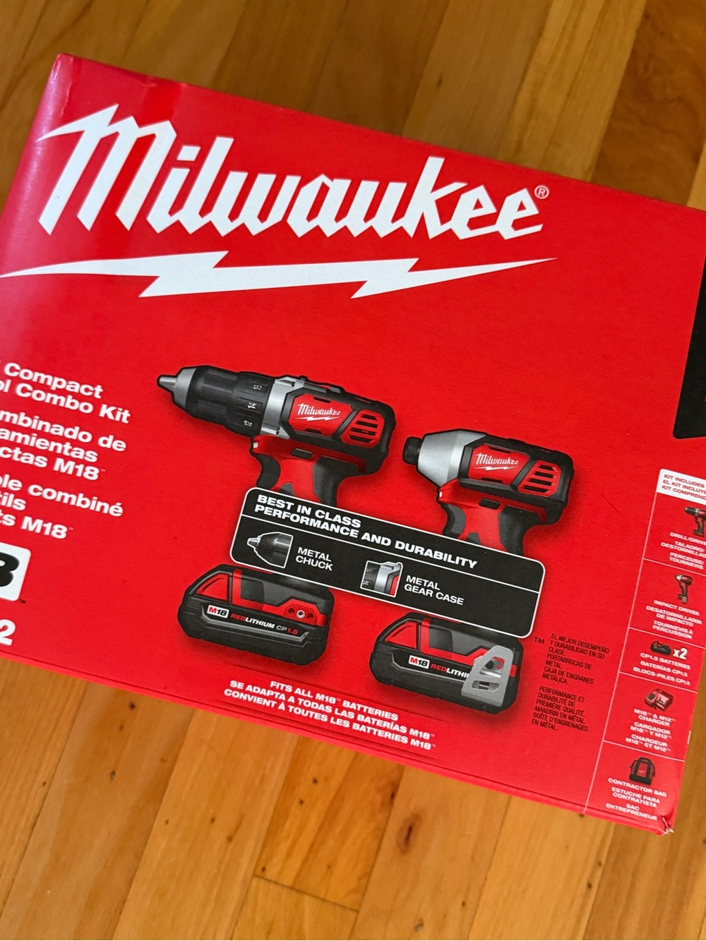 Milwaukee M18 Compact Drill and Impact Driver Kit - Red/Black